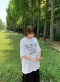 [unisex] Hymen Lettering Over Short Sleeve Tee