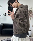 Pedo Dyeing Crop Hood Jacket