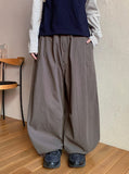 [unisex] Dalkas Pintuck Cotton Banding Wide Pants
