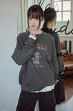 Cupid Cat Raglan Pigment Sweatshirt