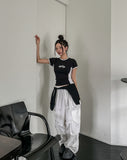 Sporty Star Printing Color Matching Short Sleeve