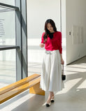 Even Banding Flare Long Skirt