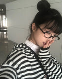 And Round Horn Rim Geek Chic Glasses