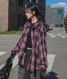 Lenni Check Over Hooded Shirt