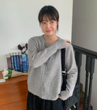 Kojiu Round Ribbon Knit Cardigan