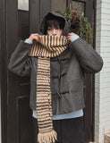 Choki Stripe Wool Muffler