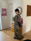 Shio hidden banding cotton wide pants