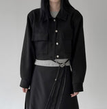 Suede Pocket Crop Jacket