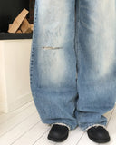 Tove Vintage Damaged Denim Pants