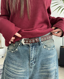 Becca Eyelet Leather Belt