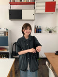 [unisex] Femins Pocket Nylon Over Short Sleeve Shirt