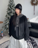 Radif color matching hood knit