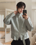 Baden Suede Belted Biker Jacket