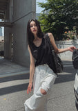 Summer Silk Oversized Fit Layered Sleeveless