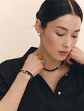 BR(W) Ball Black Onyx Bead Bracelet