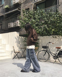 Timber Vintage Washing Leather Two-Way Blouson Jacket