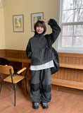 Moriki banding string fleece wide pants