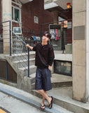 Duns One-Pleat Wide Bermuda Pants