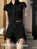 Damage cotton short pt