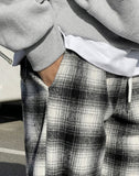 Peach Check Wide Pants