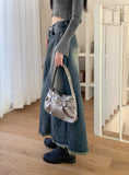 Choppin hem surgical washing denim incision long skirt
