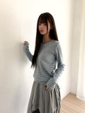 UN UV-Neck Striped Long-Sleeve T-Shirt