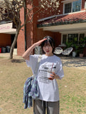 [unisex] Menk Vintage Printing Over Short Sleeve Tee