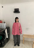[unisex] Milonde Ribbed Round Over Knit