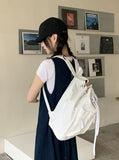 Paon Two-Pocket String Canvas Cotton Backpack