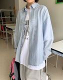 [unisex] Afugo Linen See-through Over Shirt