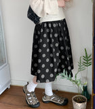 Kyotoru Banding Dot Midi Skirt