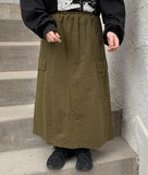 Nino banding cargo long skirt
