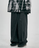 Asymmetrical Long Skirt Denim Pants