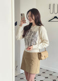 Lople Embroidered Hood Knit