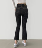 Non-fade 2Button 4Season Span Slim Fit Straight Denim Pants