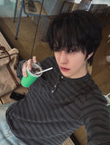 Love Pigment Henley Neck Long Sleeve T-Shirt