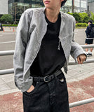 Linen deck cropped jacket