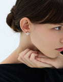 Essence Silver (W) Moissanite Bain Earrings M