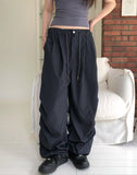 Earf Wave Shirred Nylon Pants