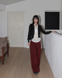 pelo zipper pocket slim cotton zip-up