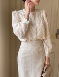 Loa Lace Flower Surgical Blouse
