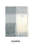 Logo Embroidery Big Check Bold Long Muffler