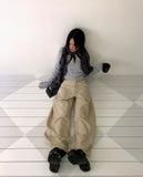 Rudan lip-neck button knit