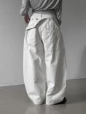 Over Rolled Cotton Pants
