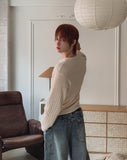 Muron Boucle Round Long Sleeve Knit
