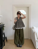 Kalgo Pintuck Banding Balloon Wide Pants