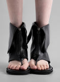 Open frame zip boots