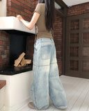 As Vintage Cut-out Wide Denim Pants