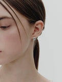 Subni Flow Silver One-Touch Earrings S