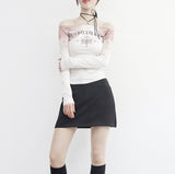 Sehi Printed Off-Shoulder T-Shirt